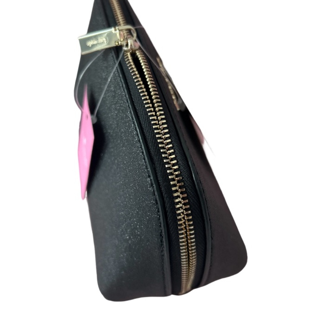 Kate Spade Tinsel Glitter Black Cosmetic Bag New With Tags - Picture 5 of 12